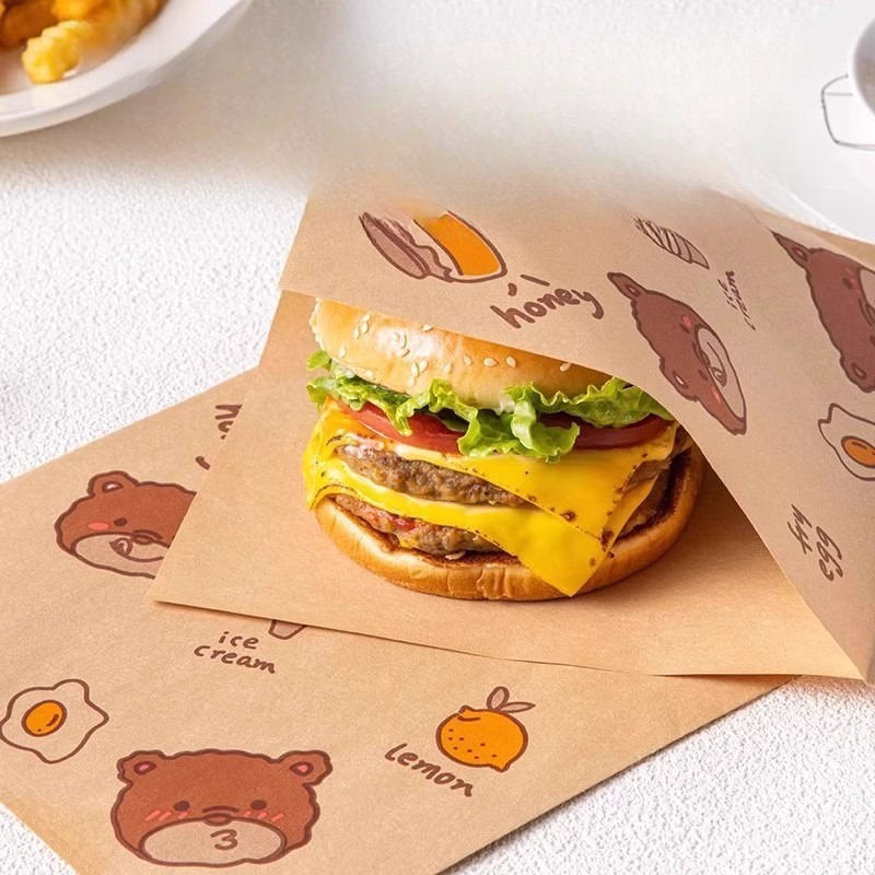 Microwave Oven - Selbstdichtende, mikrowellenbeheizte, ölbeständige Papiertüte für Hamburger