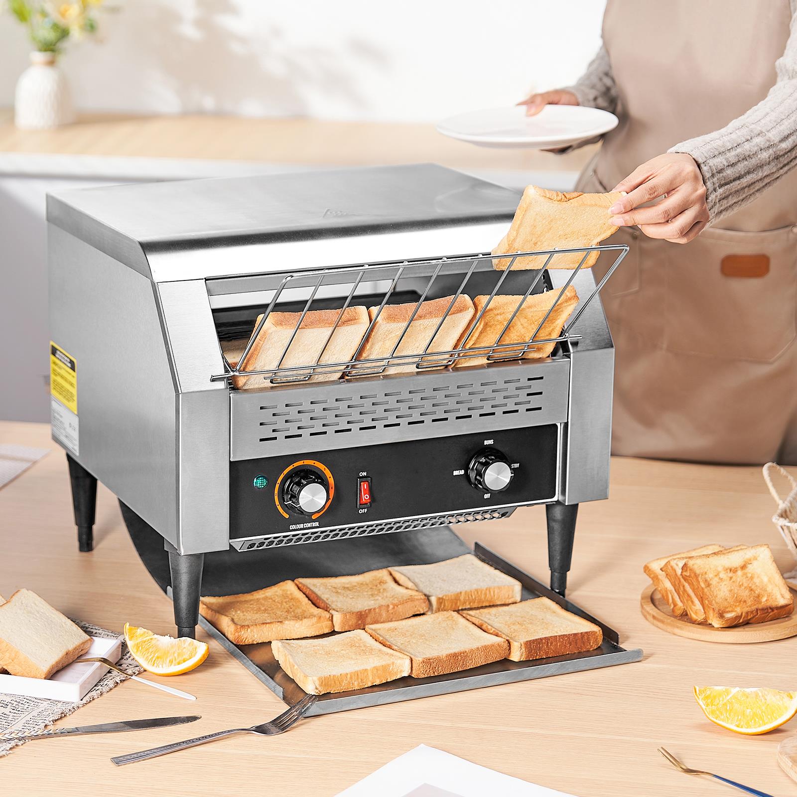 Kitchen Appliances In - Gewerblicher Förderband-Toaster, 450 Scheiben pro Stunde,