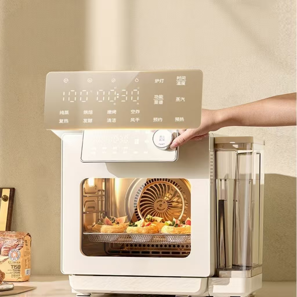 Kitchen Appliances In - NWD Edelstahl Elektrischer Smarter Dampf-Heißluftfritteuse-Ofen Digitales