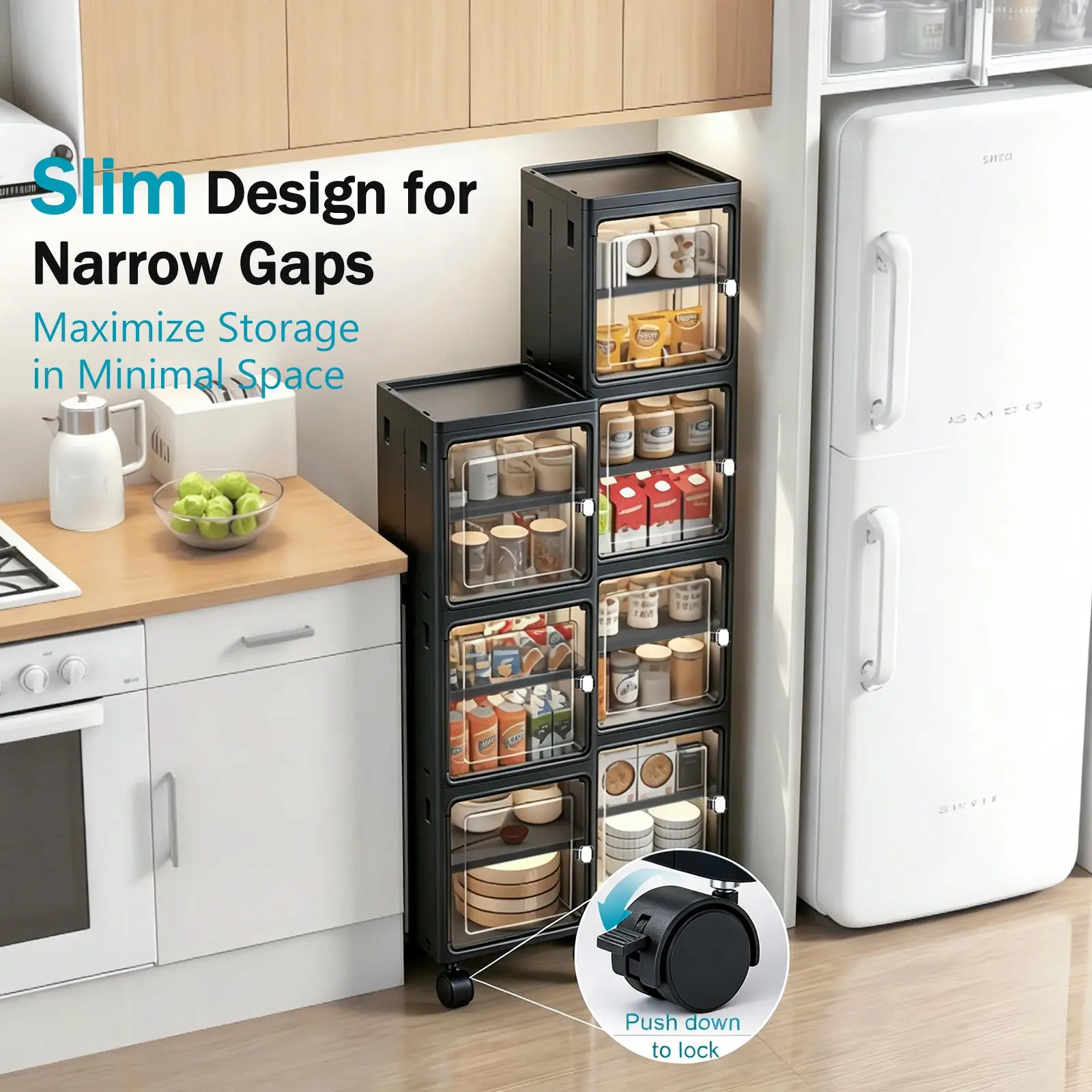 5-stöckiger, schmaler, schmale – Kitchen Appliances Cabinet Bewertung und Preis